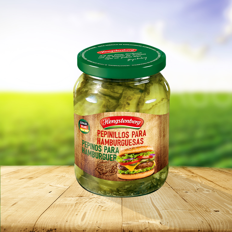 Pepinillos para hamburguesas